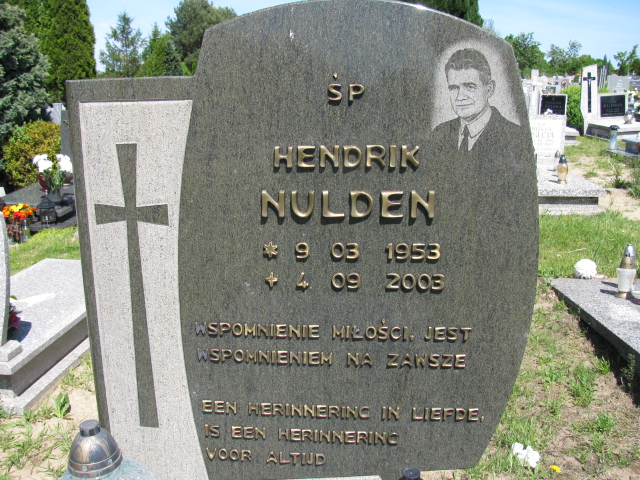 Hendrik Hubertus Nulden 1953 Białogard - Grobonet - Wyszukiwarka osób pochowanych