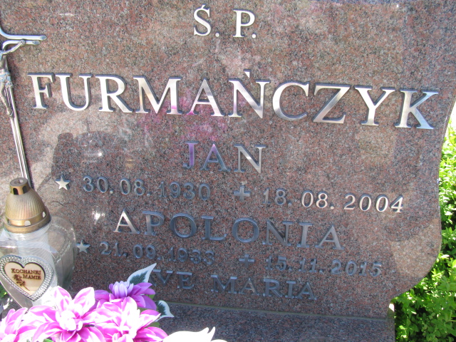 Apolonia Furmańczyk 1933 Białogard - Grobonet - Wyszukiwarka osób pochowanych