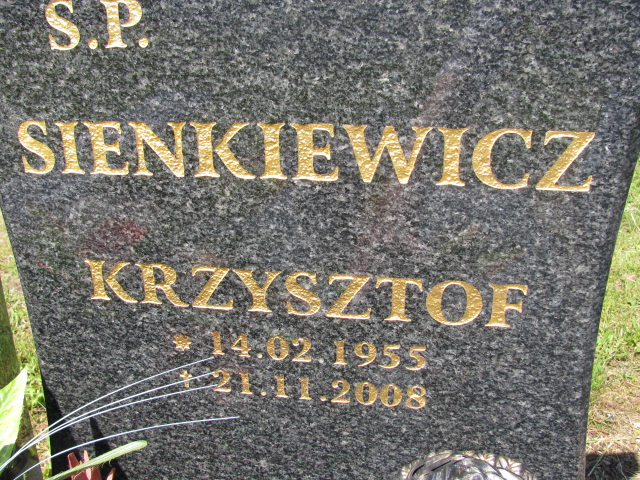 Krzysztof Sienkiewicz 1955 Białogard - Grobonet - Wyszukiwarka osób pochowanych