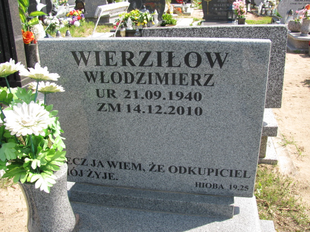 Włodzimierz Wierziłow 1940 Białogard - Grobonet - Wyszukiwarka osób pochowanych