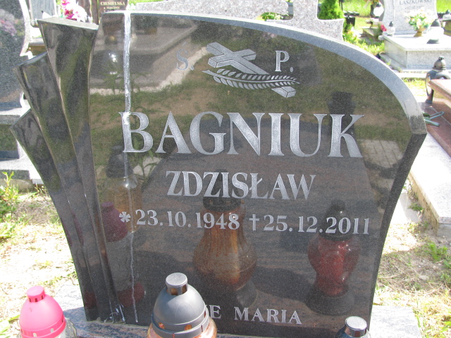 Zdzisław Bagniuk 1948 Białogard - Grobonet - Wyszukiwarka osób pochowanych